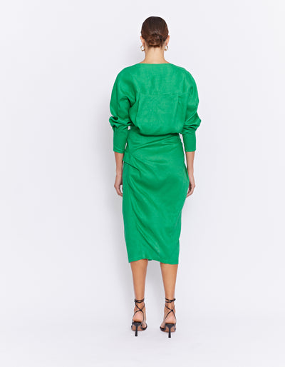 THE VITO TWIST DRESS | GREEN