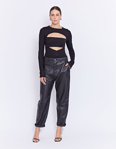 BUICK LEATHER PANT | BLACK