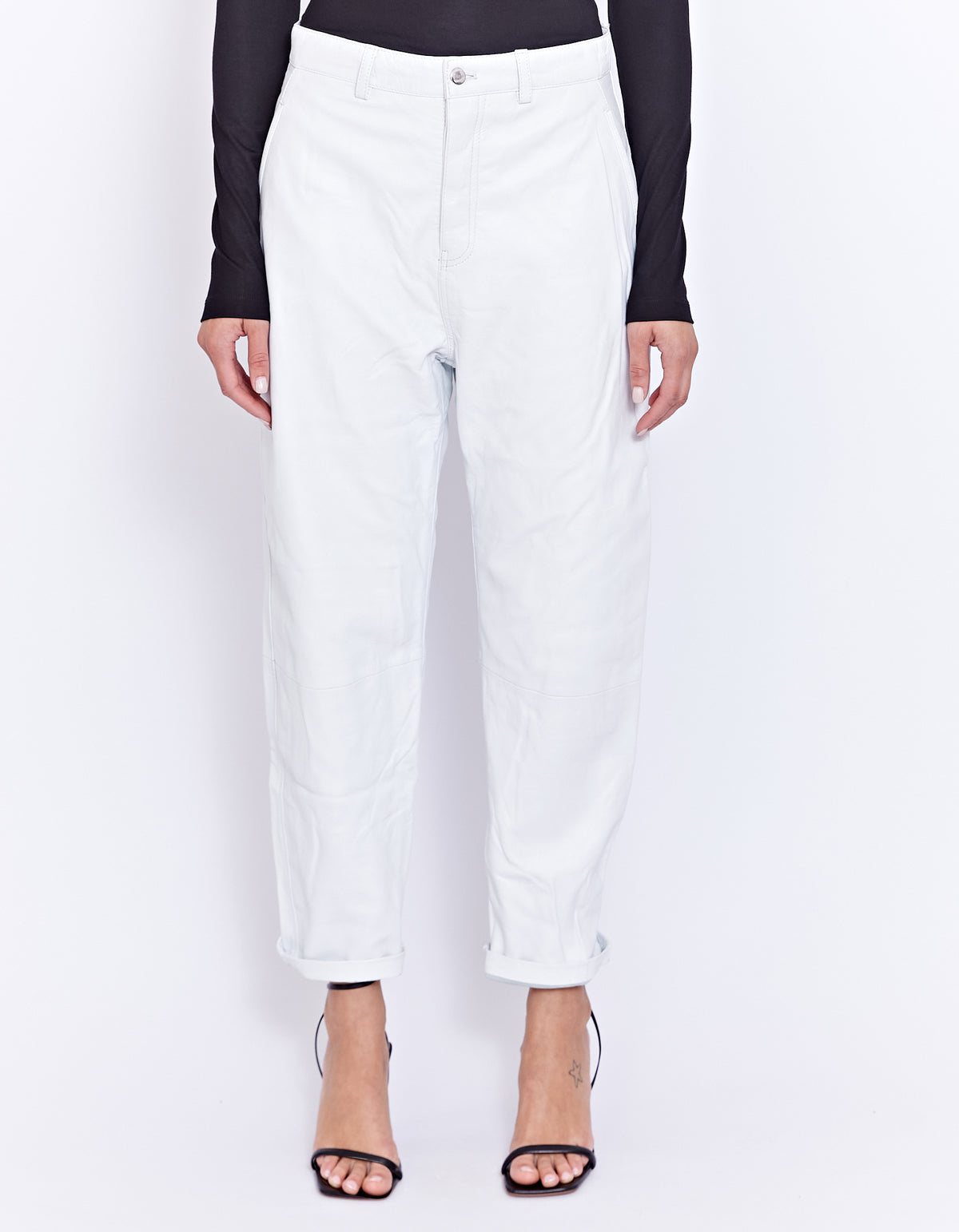 BUICK LEATHER PANT | WHITE