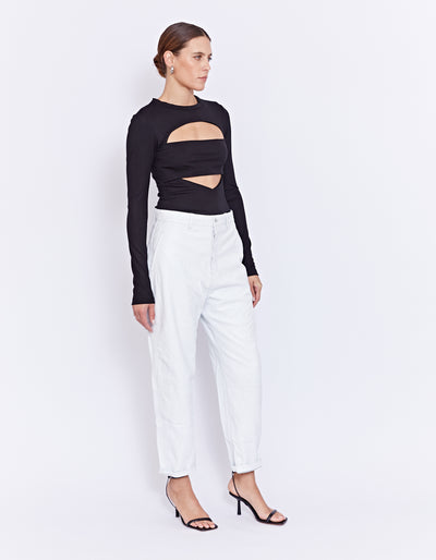 BUICK LEATHER PANT | WHITE