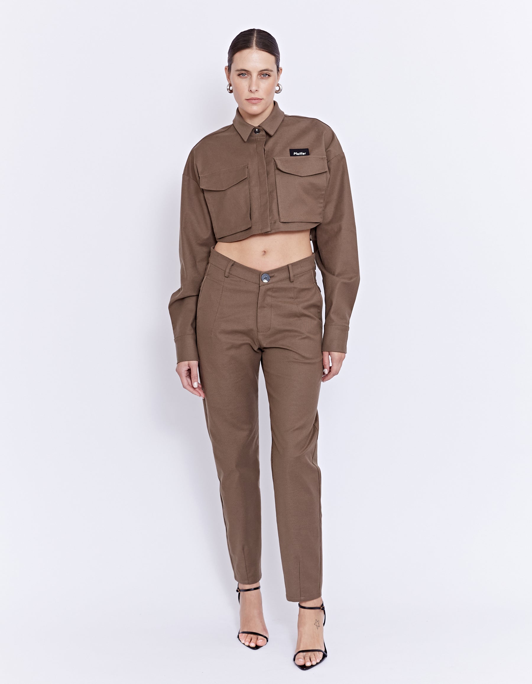 PARKS CROPPED SHIRT | WOOD