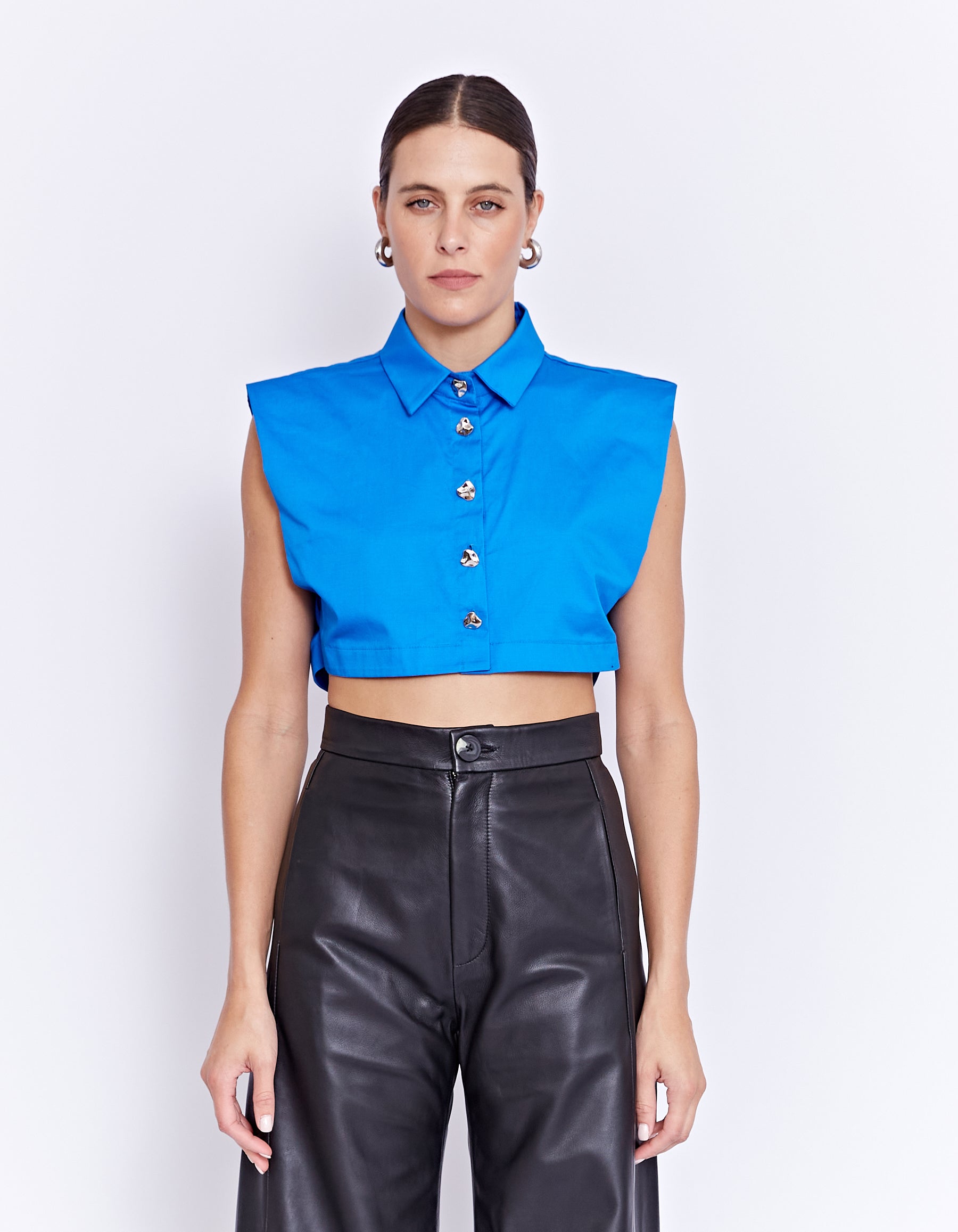 HYDROS CROP SHIRT | ULTRAMARINE