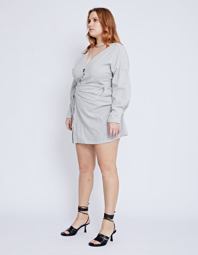 MORENO TWIST DRESS | SLATE