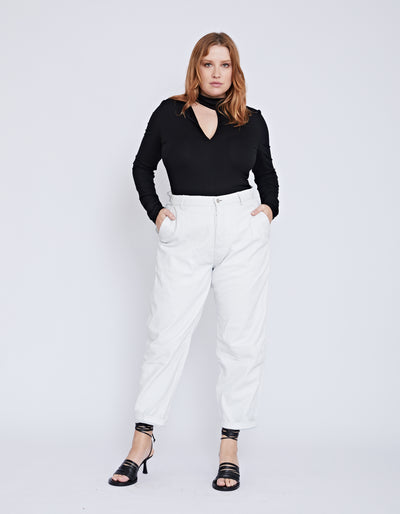 BUICK LEATHER PANT | WHITE