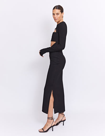 THE BELTERRE DRESS | BLACK