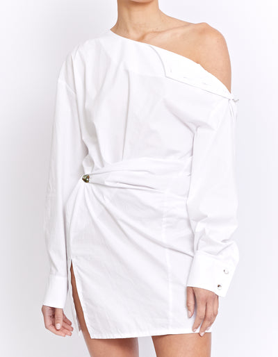 THOMAS TWIST DRESS | POWDER