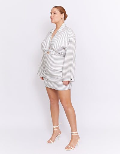 RAVELLI DRESS | WHITE STRIPE