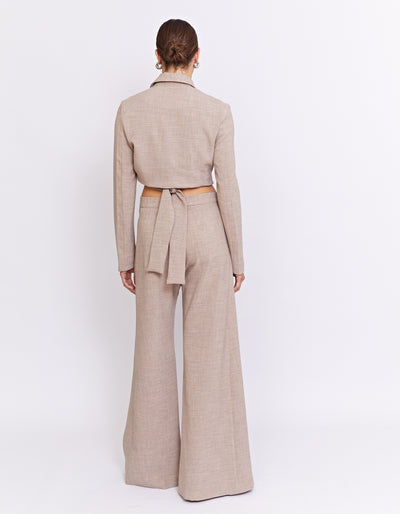 THE BAXTER WIDE LEG PANT | BISCUIT