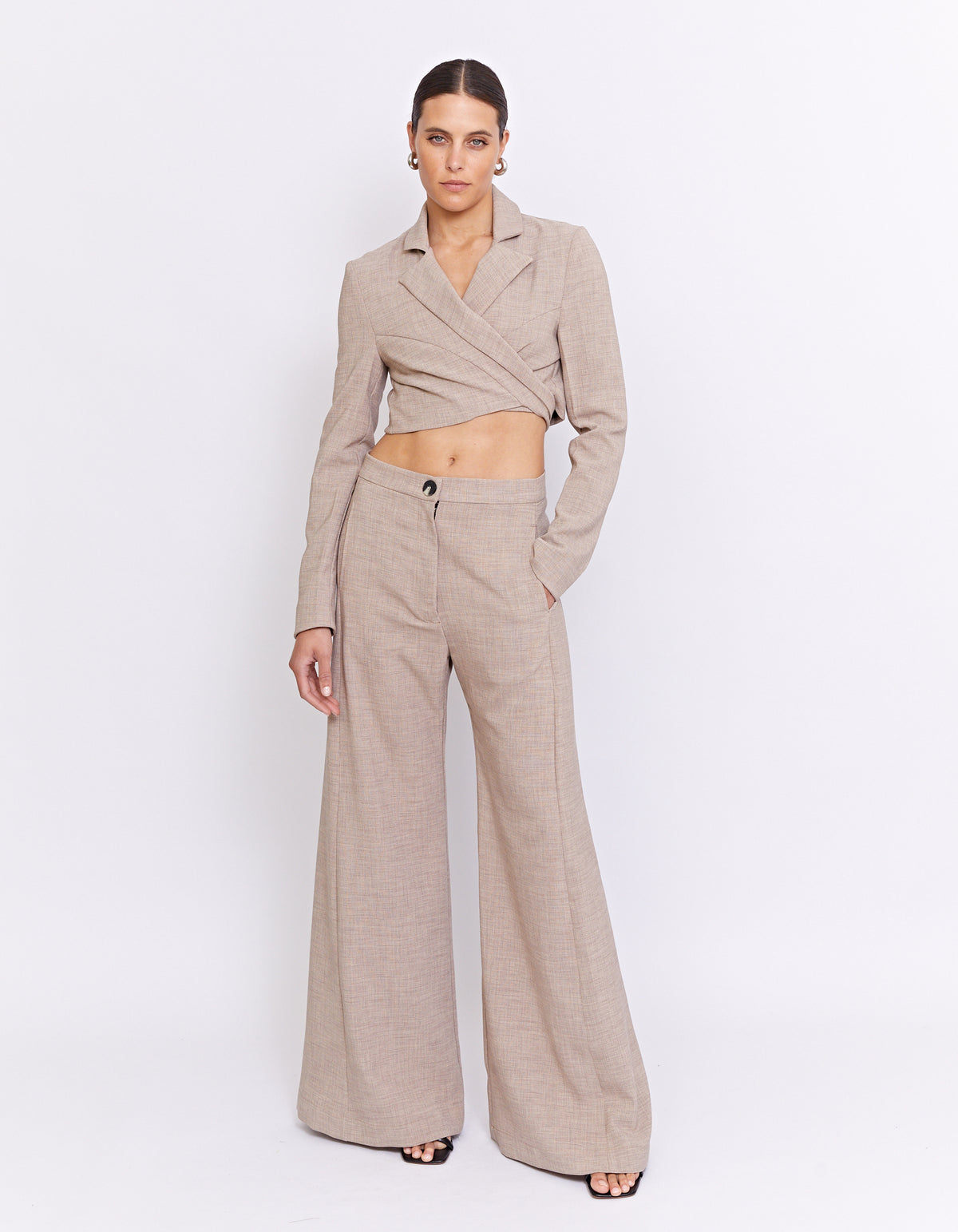 THE BAXTER WIDE LEG PANT | BISCUIT