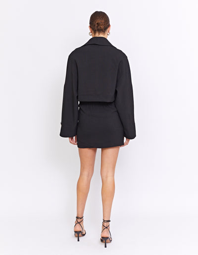 THE BAXTER TRENCH DRESS | BLACK