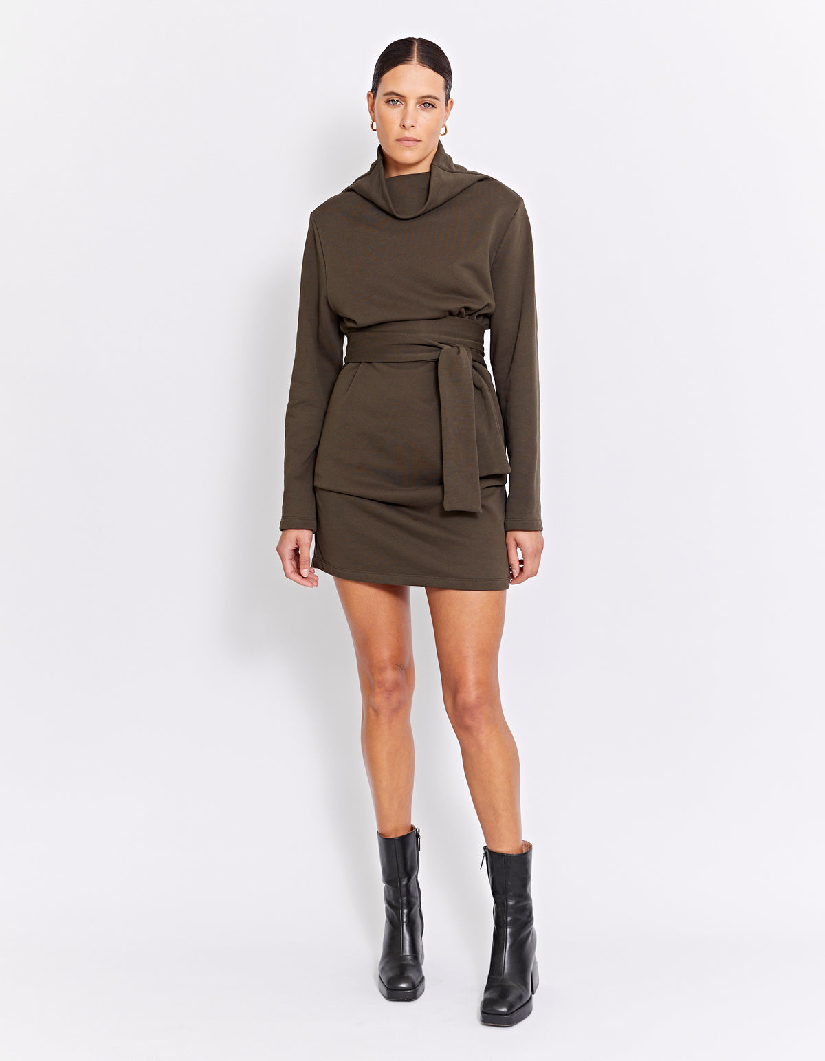 DOJA SWEATER DRESS | OLIVE