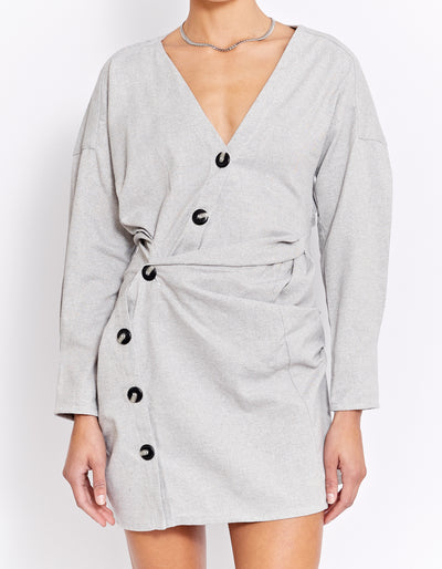 MORENO TWIST DRESS | SLATE