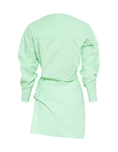 GEDE FLURO TWIST DRESS | LIME